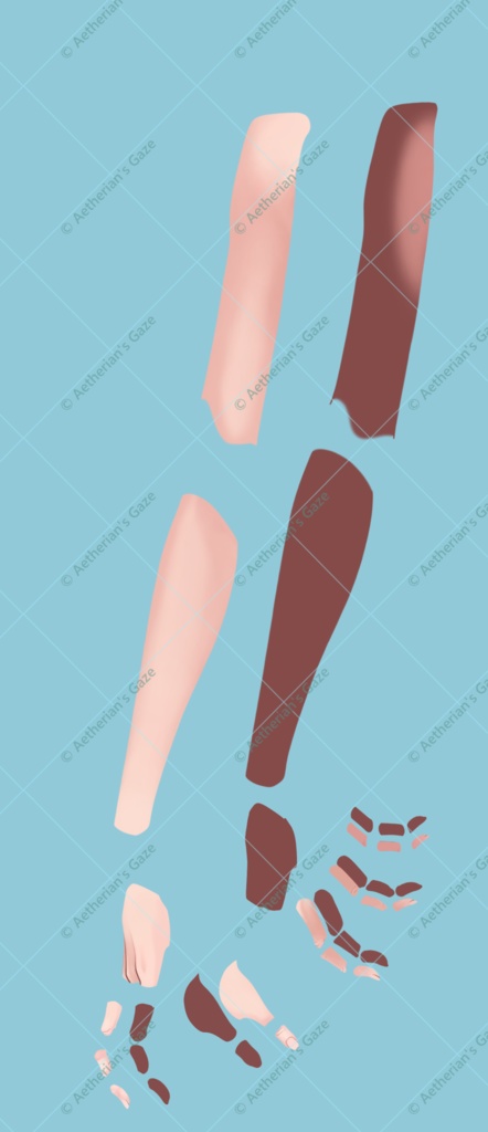 vtuber model body base for live 2d /psd file