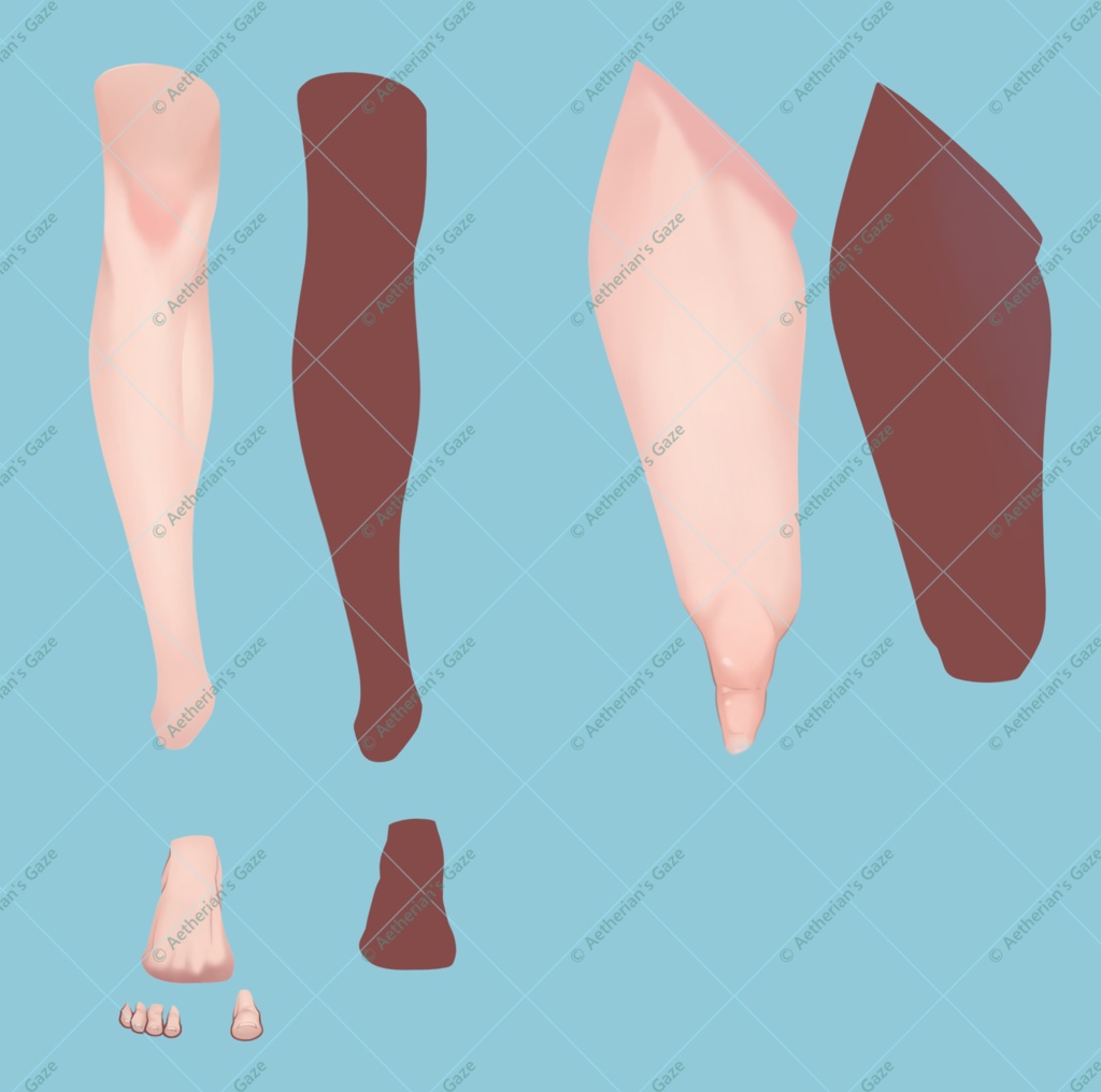 vtuber model body base for live 2d /psd file