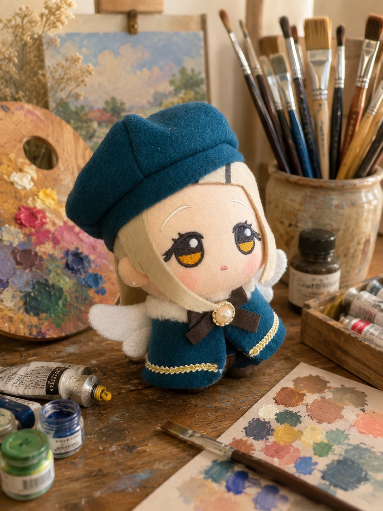 絵描きさんの帽子･ケープセット