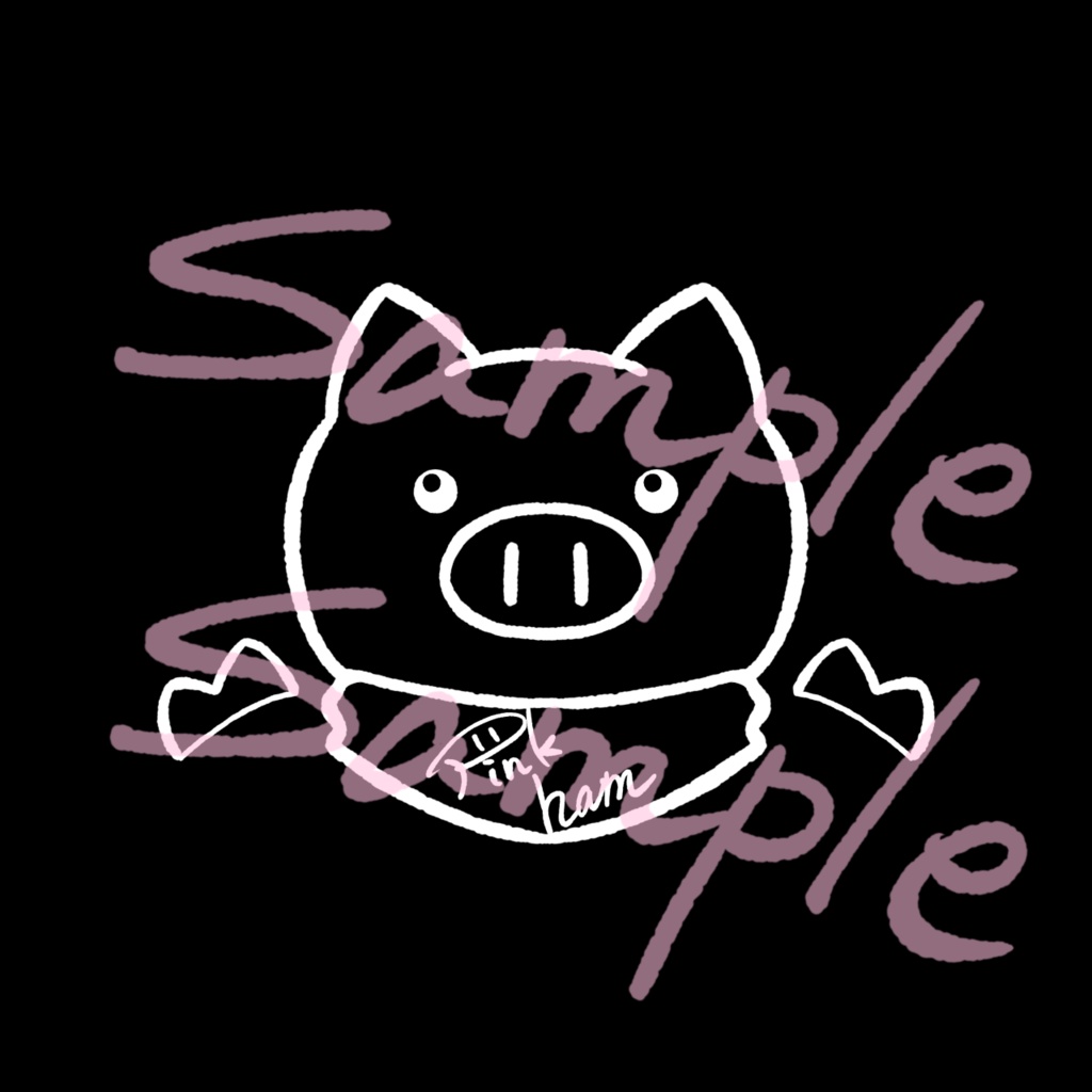 パーカーのハム(ブラック)