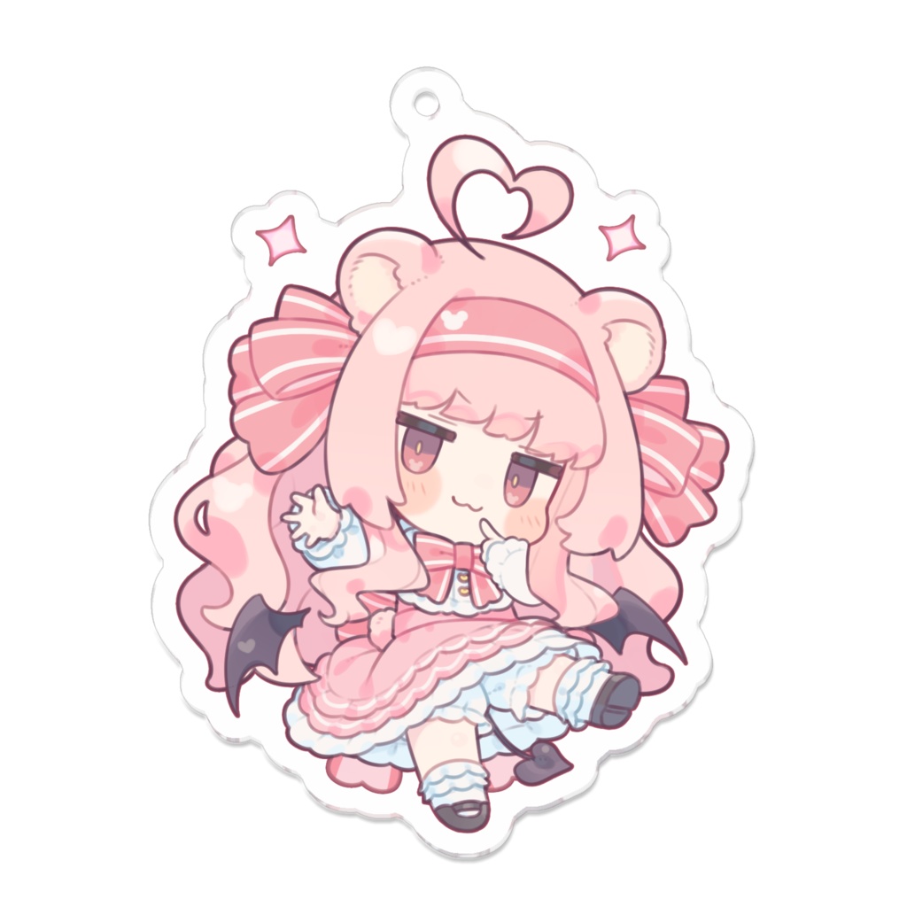 アクリルキーホルダー日色くま（悪魔Ver）