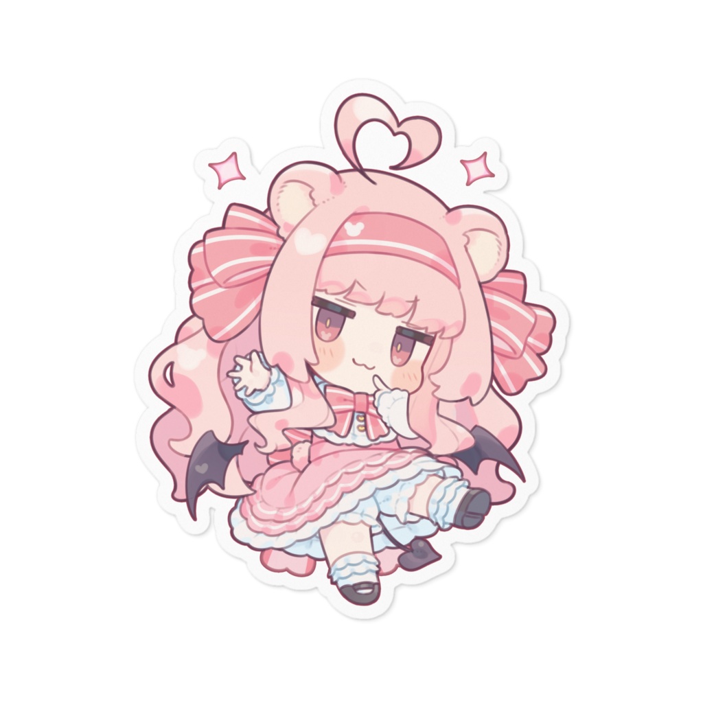 ステッカー日色くま（悪魔Ver）