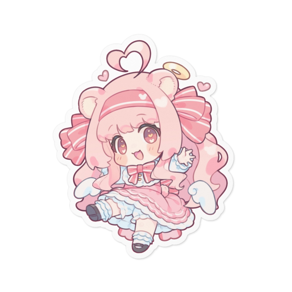 ステッカー日色くま（天使Ver）