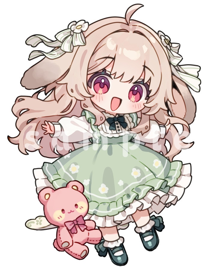 うさ叉ママとくまぬいの仲良しステッカー