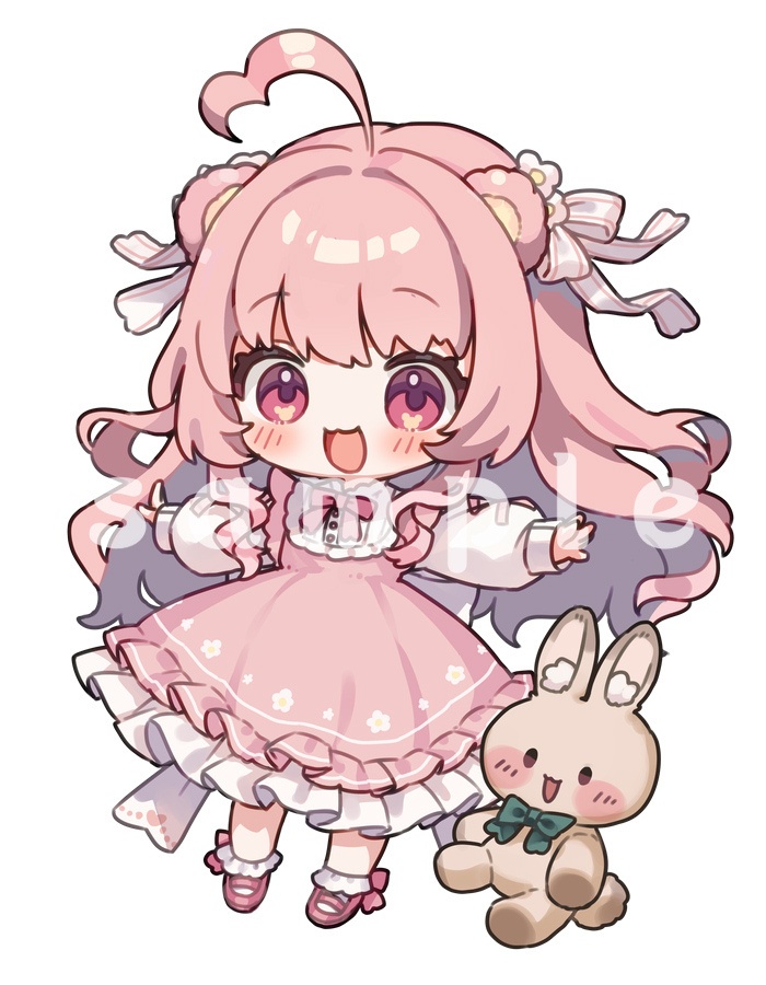 日色くまとうさぬいの仲良しステッカー 