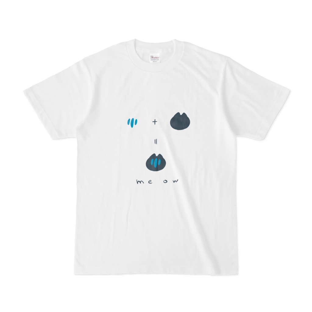 catオーメンTシャツ (white)