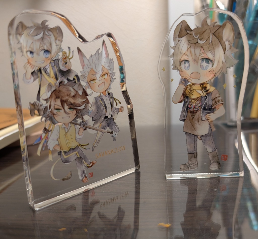 自立するサバアクリルスタンド