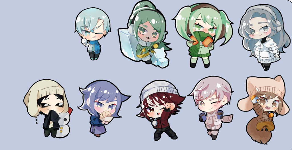 【わざいの】札幌伝心ポーラベアーズ 冬祭りエディション シールセット