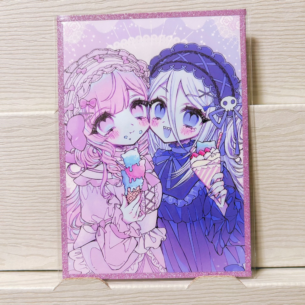 マット色紙(るりちゃんとももちゃん)
