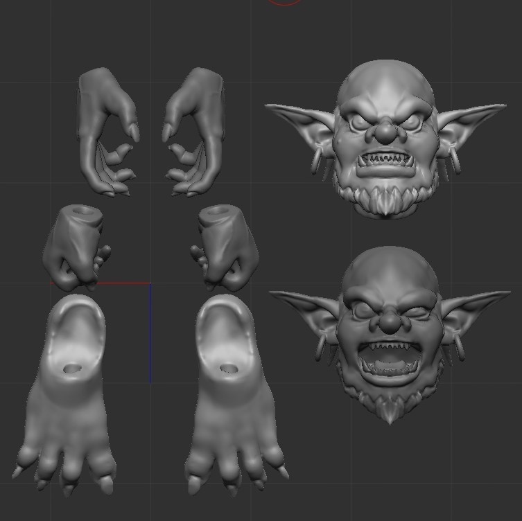 ホブゴブリン改造ヘッド&モンスターパーツセット【1/12プラモデル対応】