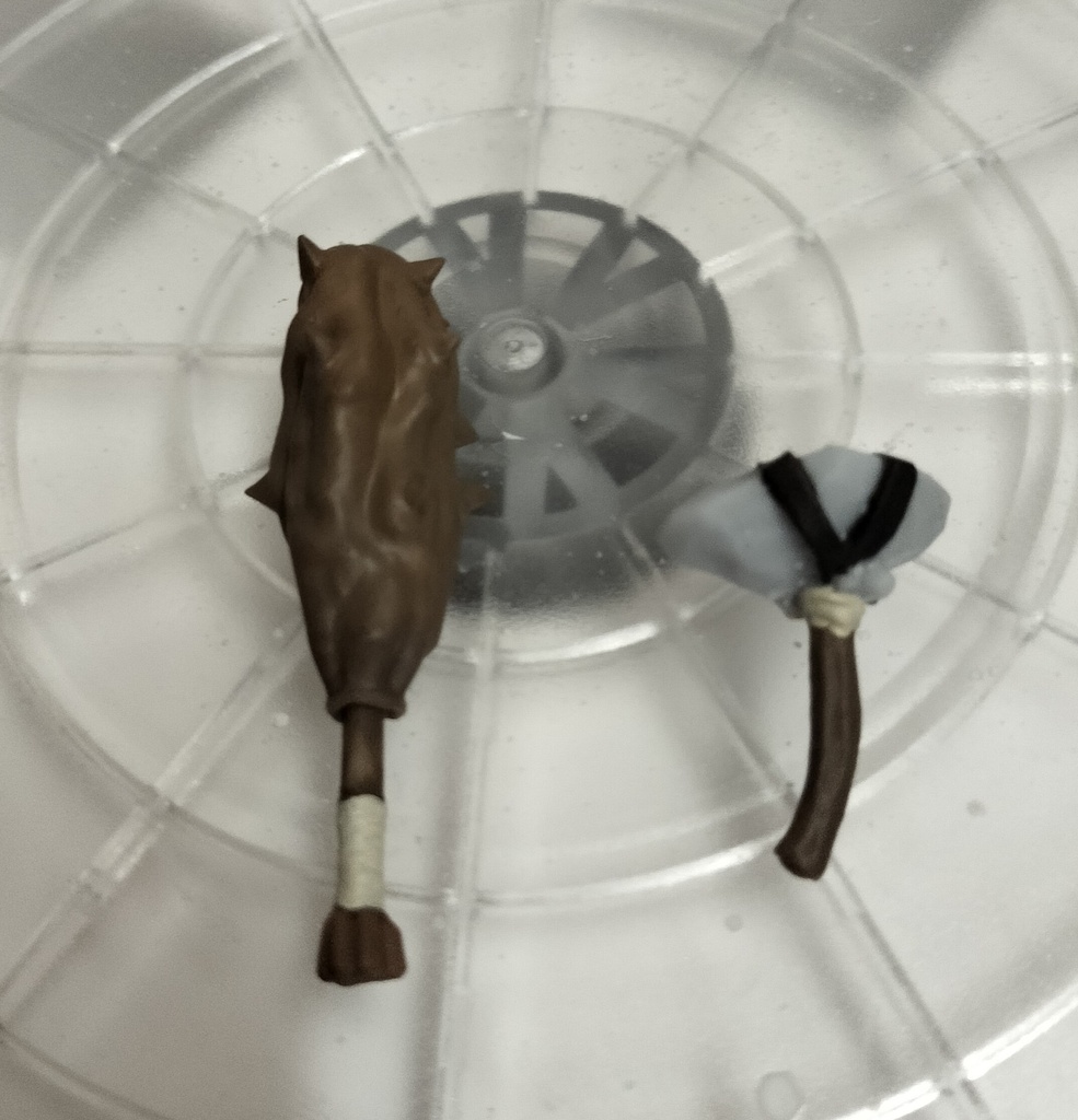 ゴブリン用 武器セット|棍棒&斧+美プラ用腰バンド(初回生産価格)