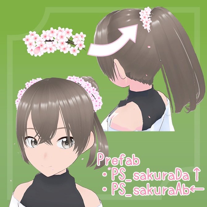 散る散る桜花冠(+カチューシャ+かんざし)SakuraAccessories