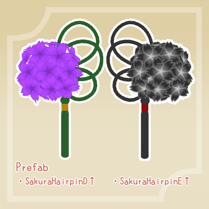 花びら舞う桜の髪飾りセット