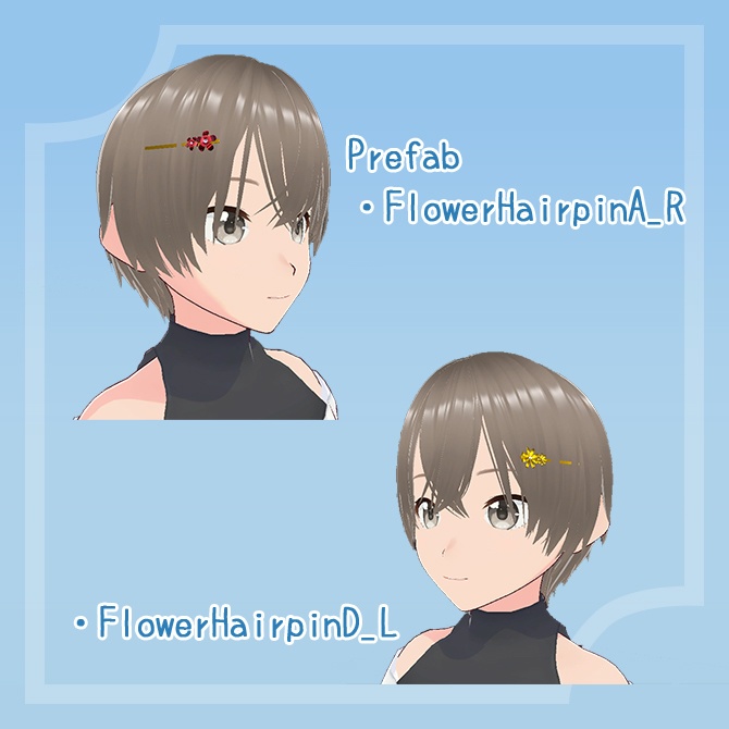 花のヘアピンセット/ばら売り