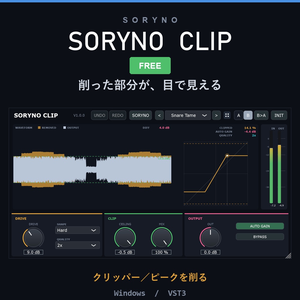 SORYNO CLIP - Clipper [VST3 / Windows]