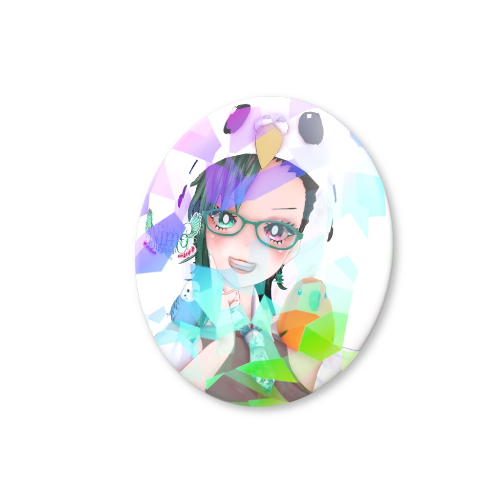 NimoKozuya6周年記念-ホログラム缶バッヂ