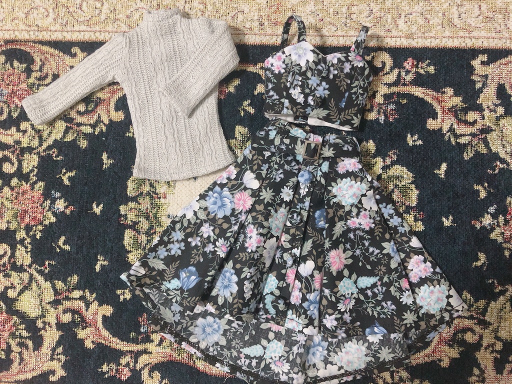 *砂海* 花柄ドレスセット*全5色* MDD (S~M胸のみ)