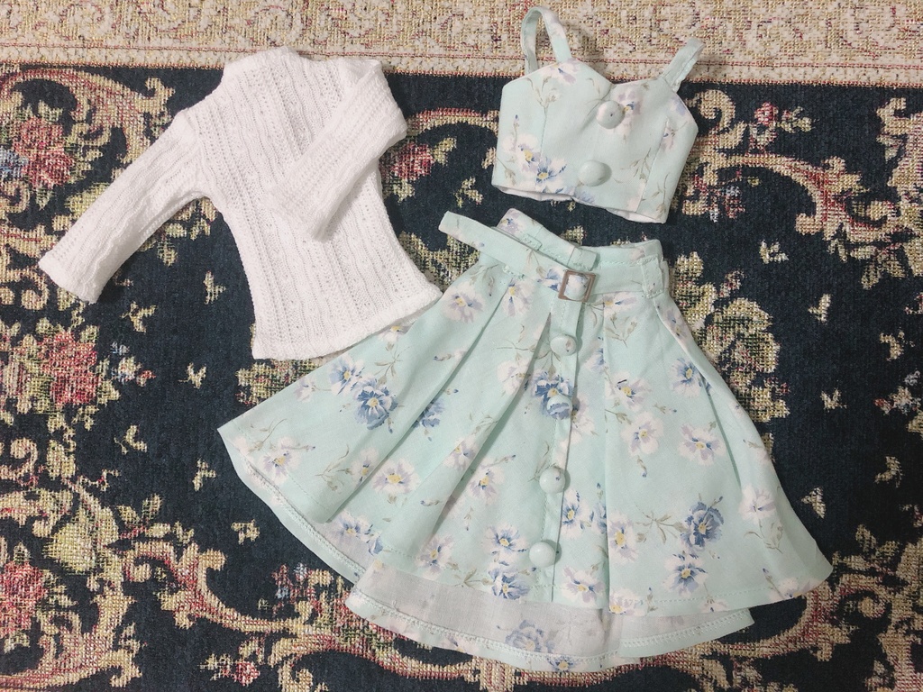*砂海* 花柄ドレスセット*全5色* MDD (S~M胸のみ)