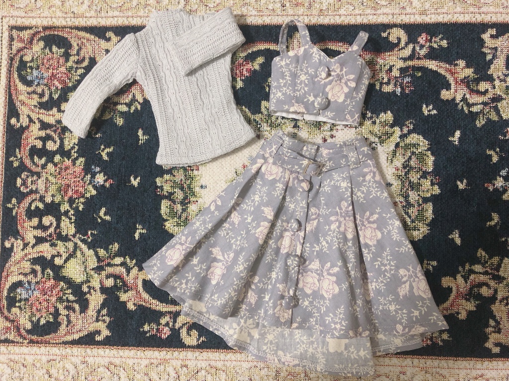 *砂海* 花柄ドレスセット*全5色* MDD (S~M胸のみ)