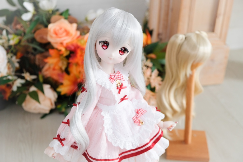 *砂海* ドール用ウィッグ - 2WAY フィーラーロング(シルバー &ゴールド&チェリーピンクNEW)