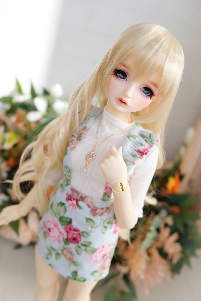 *砂海* ドール用ウィッグ - ハーフアップロング(ゴールド&ミルクゴールド)