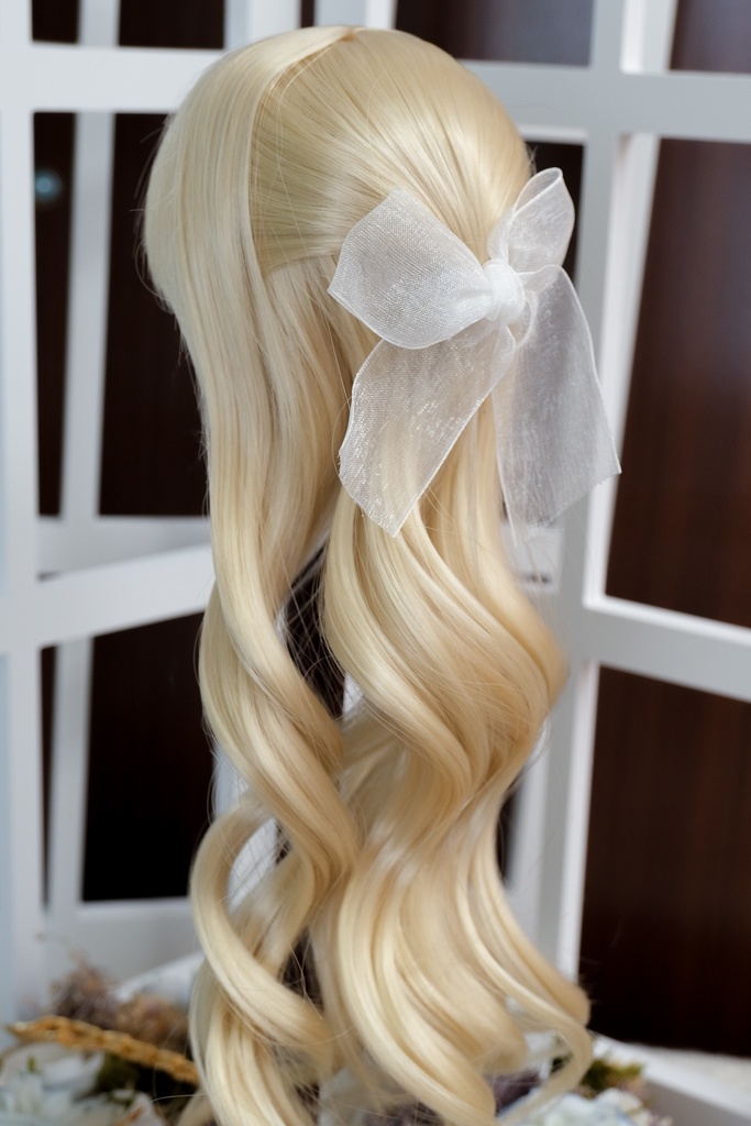 *砂海* ドール用ウィッグ - ハーフアップロング(ゴールド&ミルクゴールド)