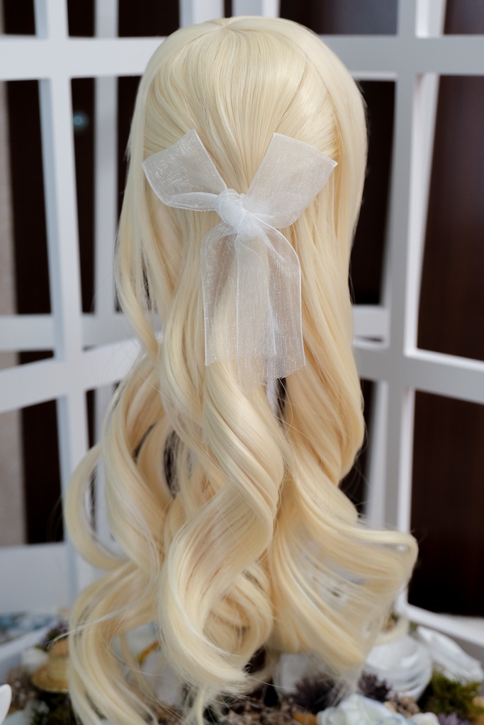 *砂海* ドール用ウィッグ - ハーフアップロング(ゴールド&ミルクゴールド)