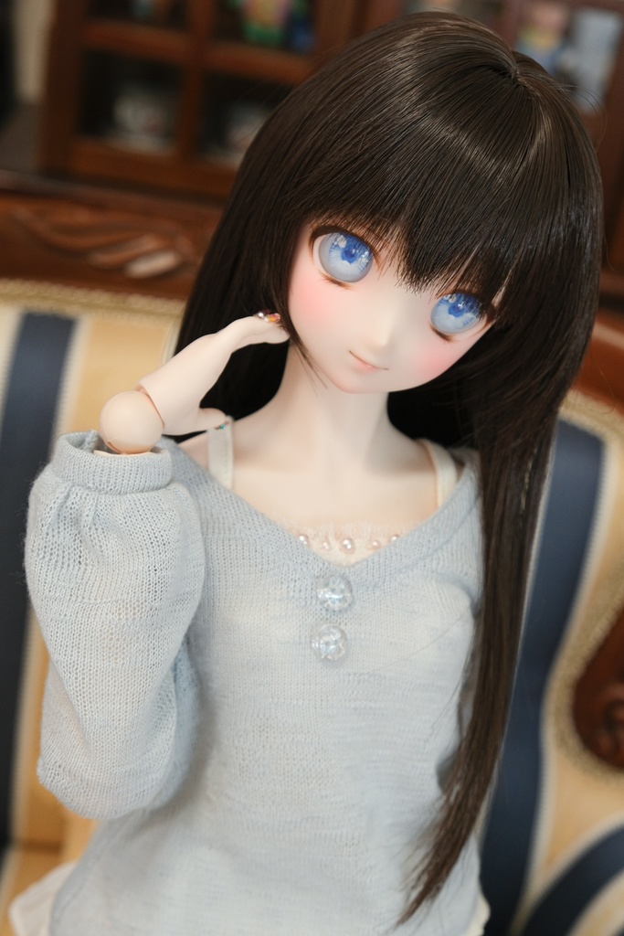 *砂海* ドール用ウィッグ - ナチュラルロング (シルバー&ゴールド&ホワイトゴールド&ダークブラウン)