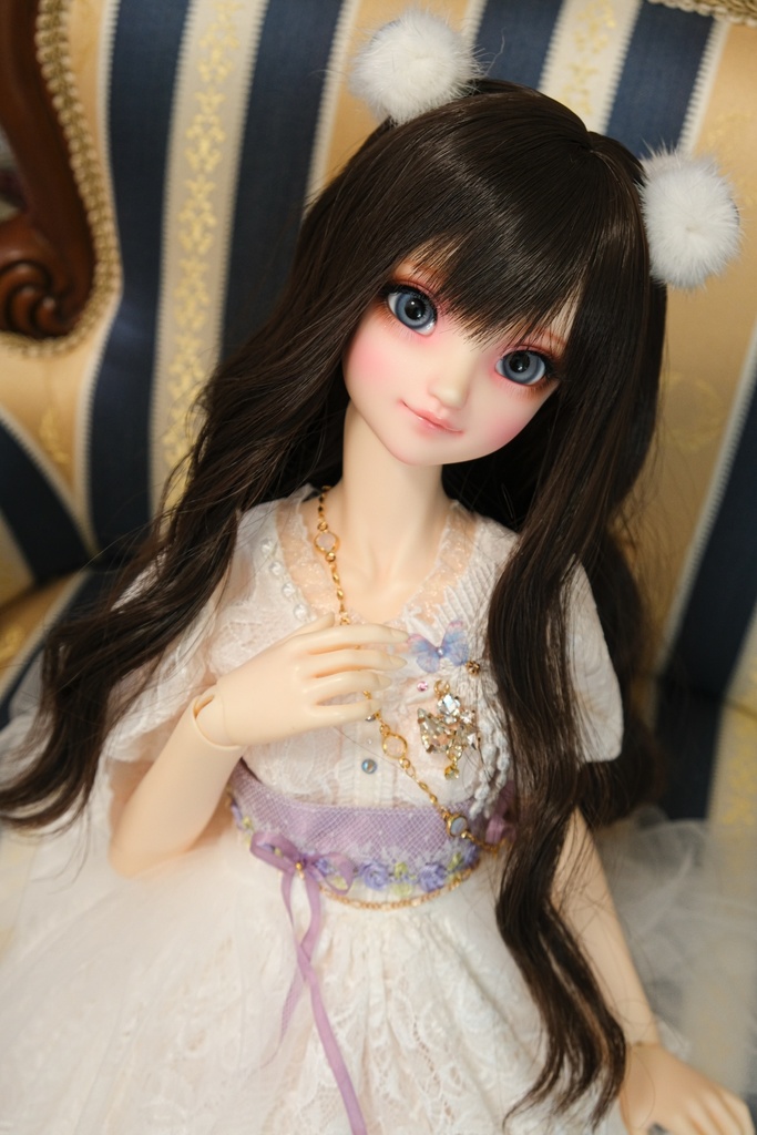 *砂海* ドール用ウィッグ - ウェーブロング (シルバー&ゴールド&ダークブラウン)