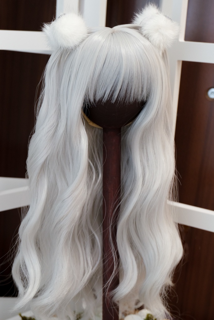 *砂海* ドール用ウィッグ - ウェーブロング (シルバー&ゴールド&ダークブラウン)