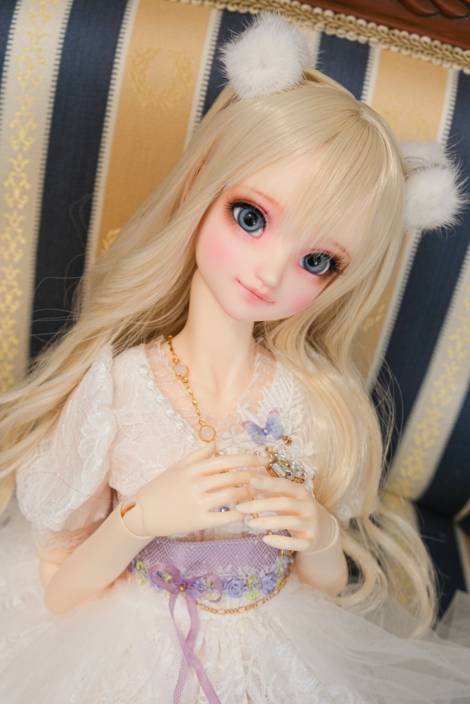 *砂海* ドール用ウィッグ - ウェーブロング (シルバー&ゴールド&ダークブラウン)