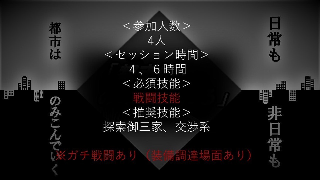 CoCシナリオ 都市にのみこまれる