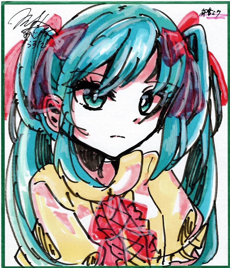 色紙原画大「初音ミクver.5」