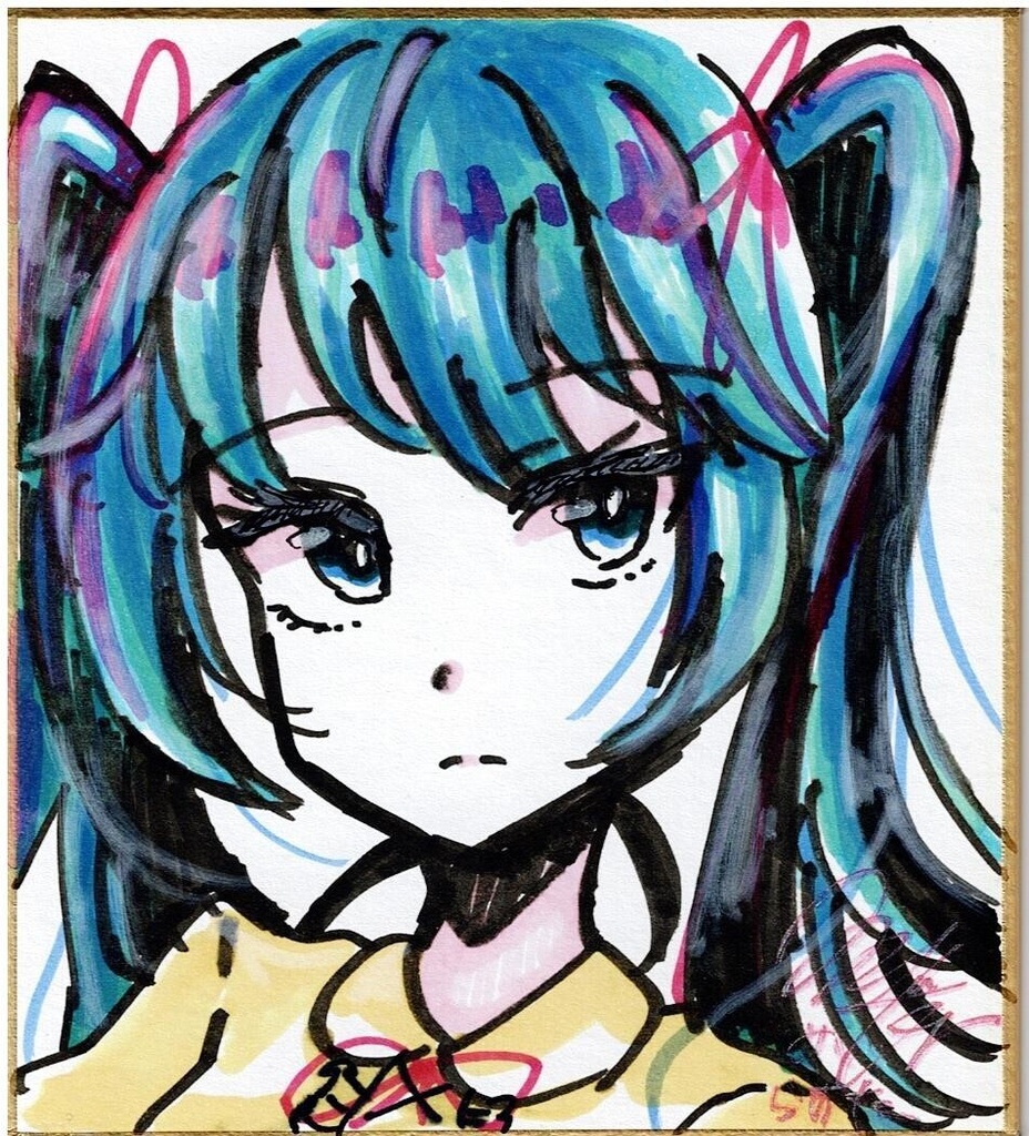 色紙原画中「初音ミクver.8」