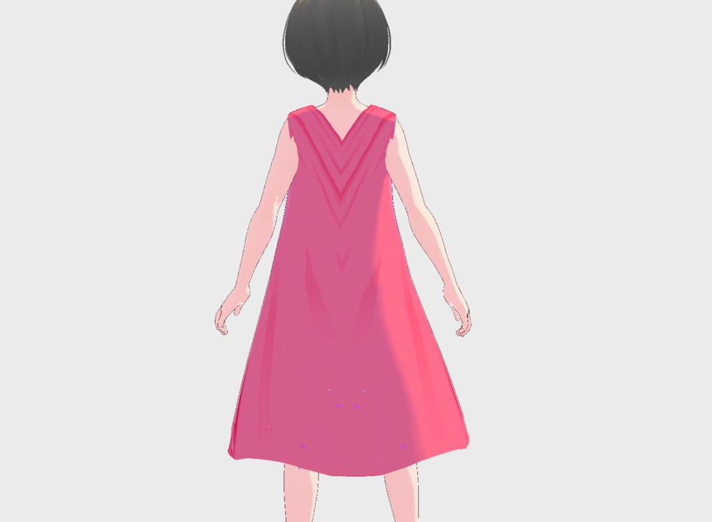 Vroidアバター用夏ドレスA(カラバリ多数)