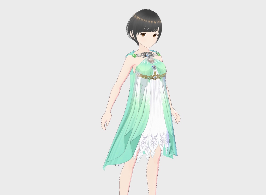 Vroidアバター用夏ドレスA(カラバリ多数)