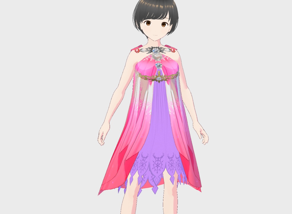 Vroidアバター用夏ドレスA(カラバリ多数)