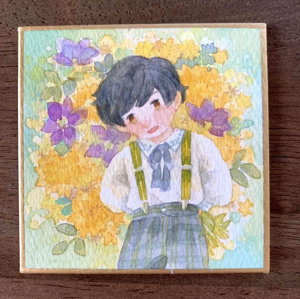 ミニ色紙「いっぱいの花束を」