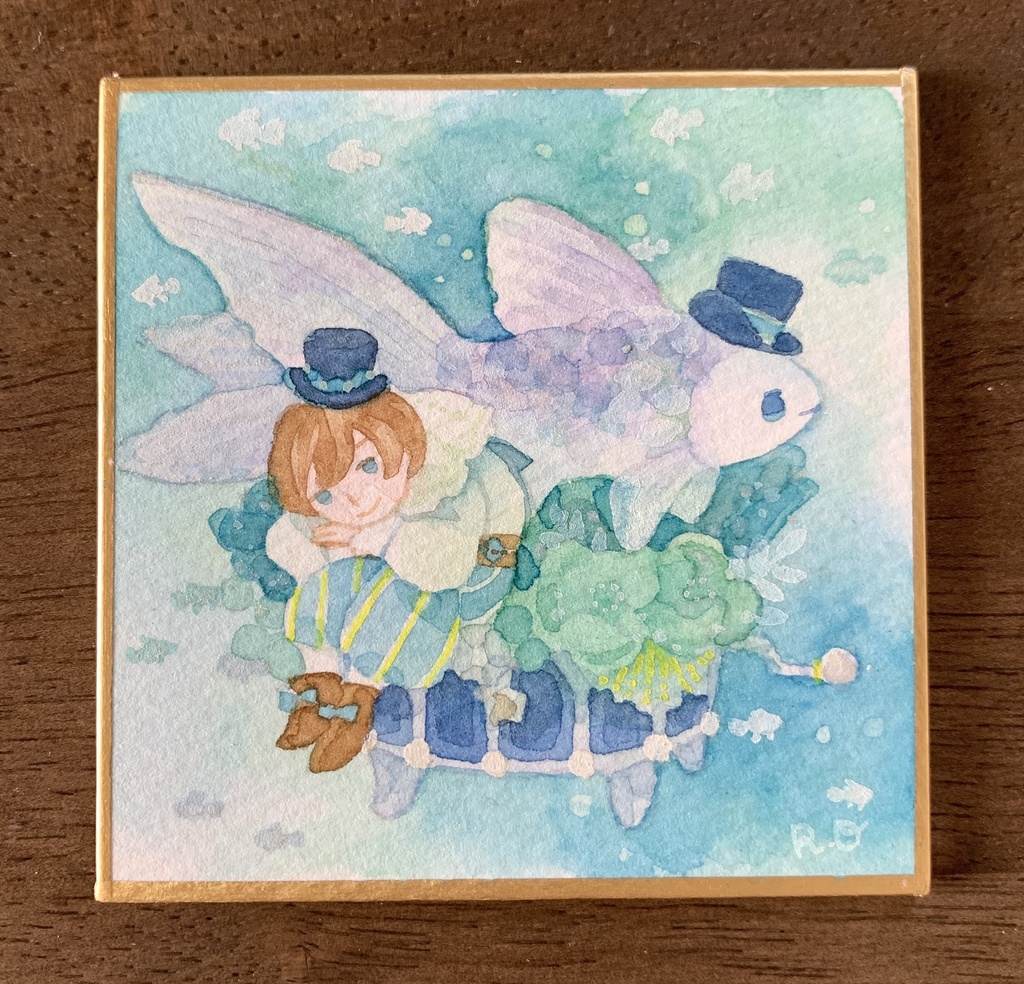 ミニ色紙「オルゴール」