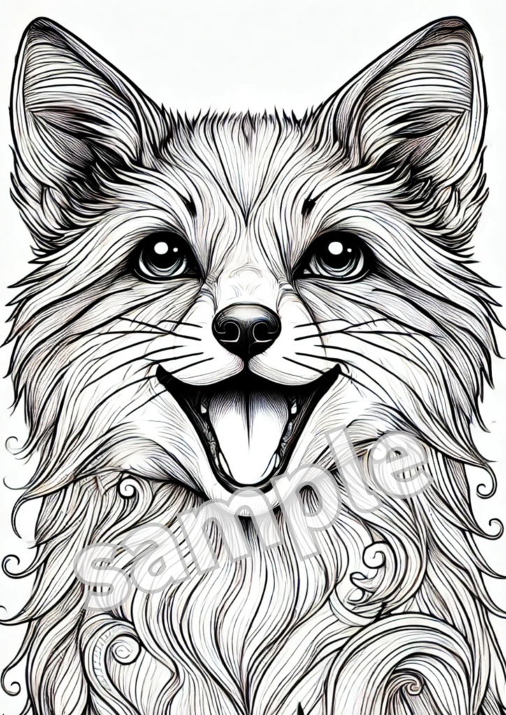 個性的な動物塗り絵セット