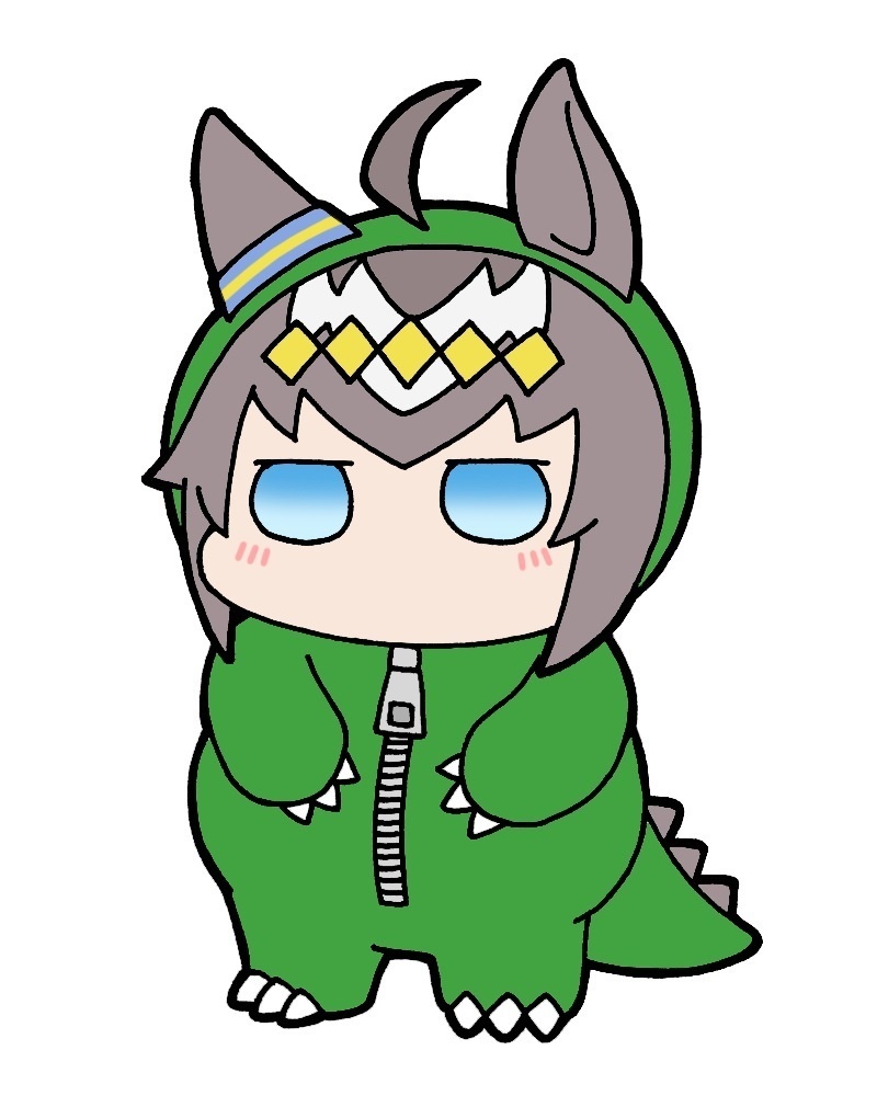 芦毛の怪物(着ぐるみ)の缶バッジ(通常)