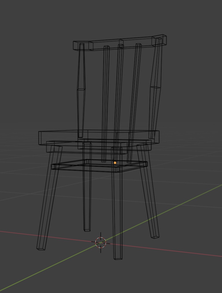 Blenderモデル_北欧風家具_椅子_実物実物原寸大