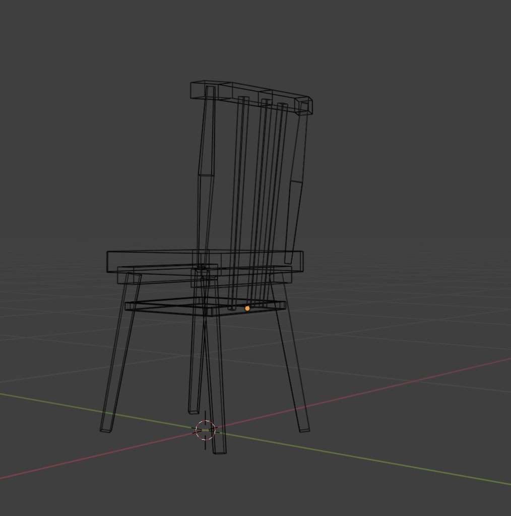 Blenderモデル_北欧風家具_椅子_実物実物原寸大