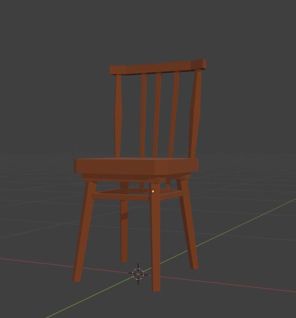 Blenderモデル_北欧風家具_椅子_実物実物原寸大