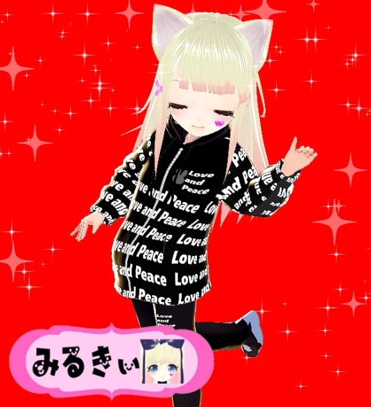 ヘアプリセット ブロンドストレート ロングヘア ねこ耳 neko mimi blonde straight long hair preset