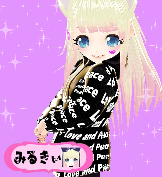 Love & Peace パーカー&ズボン用 Vroid テクスチャ