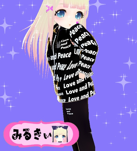 Love & Peace パーカー&ズボン用 Vroid テクスチャ