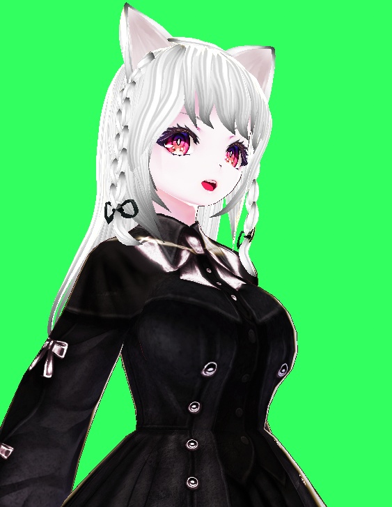 ねこ耳 三つ編みヘア 3Dモデル&ヘアプリセット VRoid Studio ベータ版 3D(〜v0.14.0)