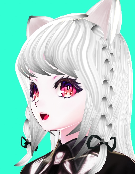 ねこ耳 三つ編みヘア 3Dモデル&ヘアプリセット VRoid Studio ベータ版 3D(〜v0.14.0)