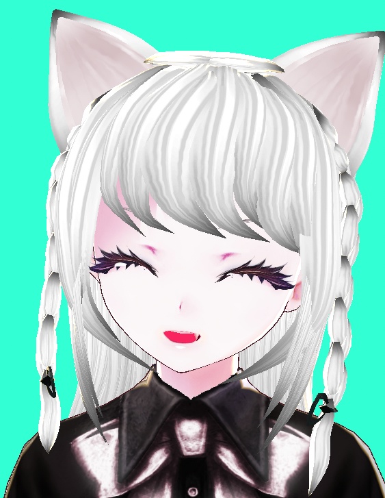 ねこ耳 三つ編みヘア 3Dモデル&ヘアプリセット VRoid Studio ベータ版 3D(〜v0.14.0)